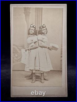 Rare Circus CDV P T Barnum Millie Christine Famous Conjoined Sidshow Twins