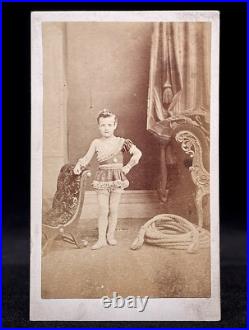 Rare Circus CDV Superb Photo Of Little Venus The Child Wire Walker 1874 Rare Circus CDV Superb Photo Of Little Venus The Child Wire Walker 1874