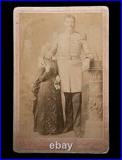 Rare Circus Cabinet Photo Barnum Giant & His Wife Taken By Charles Eisenmann