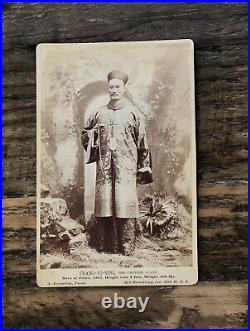 Rare Circus Sideshow Barnum Freak The Chinese Giant Antique Photo Signed Freak