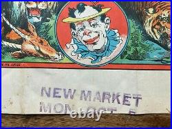 Rare Original Antique WHEELER & SAUTELLE Circus Carnival Poster Great Litho