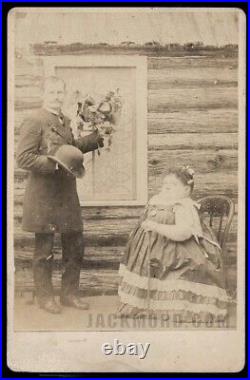 Rare Sideshow / Freak Carrie Akers Antique Cabinet Card Photo 1800s Barnum