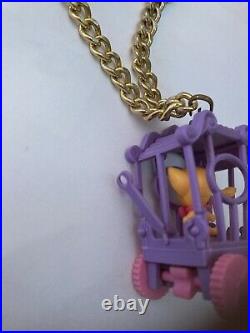 Rare Vintage Liddle Kiddle Zoolery Little Lion Circus Wagon Cage Bowtie Bracelet