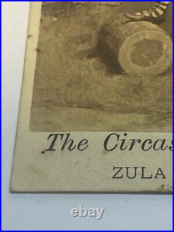 Rare Zula Zelick, The Circassian Queen Snake Charmer Circus Sideshow CDV Photo