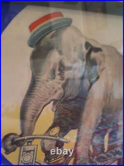 Rare original Antique Vintage Painted master poster Fairground Funfair Circus