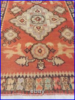 Recional Super Rare Antique Oushak Carpet Floral and Geometric Decor Rug