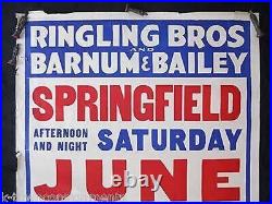Ringling Bros Barnum & Bailey Circus Original Antique Graphic Advertising Poster