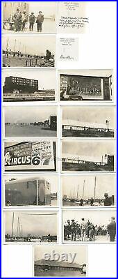 Ringling Bros circus set up in Brooklyn NY antique 13 photo lot