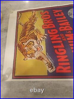 Ringling Brothers And Barnum & Bailey Antique Circus Poster GREAT CONDITION