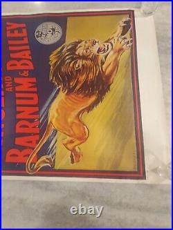 Ringling Brothers And Barnum & Bailey Antique Circus Poster GREAT CONDITION