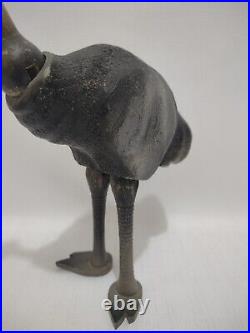 SCHOENHUT Circus Ostrich Bird Painted Eyes Antique Toy Wood Jointed