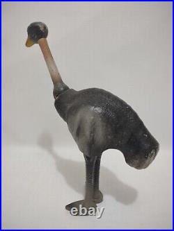 SCHOENHUT Circus Ostrich Bird Painted Eyes Antique Toy Wood Jointed