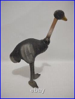 SCHOENHUT Circus Ostrich Bird Painted Eyes Antique Toy Wood Jointed