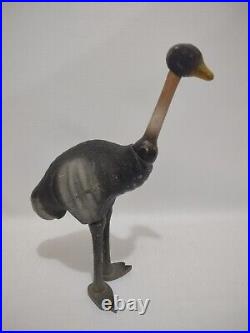 SCHOENHUT Circus Ostrich Bird Painted Eyes Antique Toy Wood Jointed