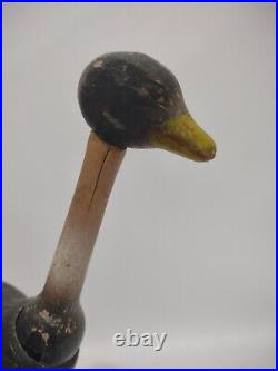 SCHOENHUT Circus Ostrich Bird Painted Eyes Antique Toy Wood Jointed