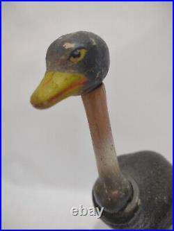 SCHOENHUT Circus Ostrich Bird Painted Eyes Antique Toy Wood Jointed