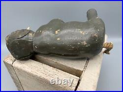 SCHOENHUT Early 1900s Antique Humpty Dumpty Circus Dark Gray Wooden Elephant