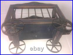 SET Antique Royal Circus Cage Wagon 14in + Vintage Steiff Giraffe + 2 Giraffes