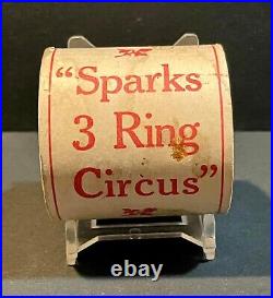 Scarce Antique 1900's 1910's Sparks 3 Ring Circus Poster Corner Decal Roll