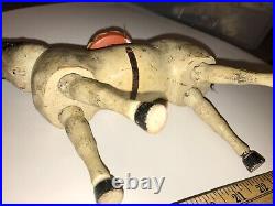 Schoenhut Circus white Horse, glass eyes, antique 1910, Humpy Dumpty