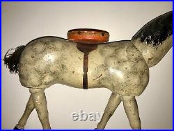 Schoenhut Circus white Horse, glass eyes, antique 1910, Humpy Dumpty