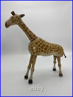 Schoenhut Giraffe Circus Wood Carved Full Size Rope Tail Antique Toy