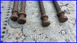 Set 4 39 Cast Iron Spikes Nails Stakes Primitive Tether Barn Tent Circus Horse