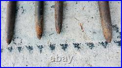 Set 4 39 Cast Iron Spikes Nails Stakes Primitive Tether Barn Tent Circus Horse