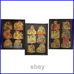 Set of 18 Die Cut Souvenirs in Frame, NY Hippodrome Circus Show circa 1913