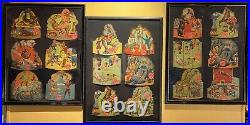 Set of 18 Die Cut Souvenirs in Frame, NY Hippodrome Circus Show circa 1913