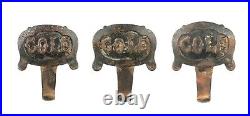 Set of 3 Antique Cast Iron Cole Brothers Circus Carriage Wagon Buggy Steps