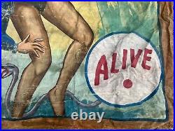 Sideshow banner original And antique! Snap Wyatt! Circa 1940s! Zoma Depraved