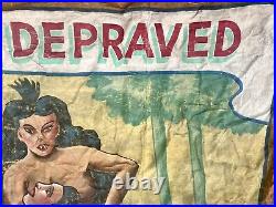 Sideshow banner original And antique! Snap Wyatt! Circa 1940s! Zoma Depraved