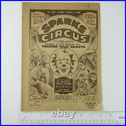 Sparks Circus Courier Advertising Program Greenville Ohio Antique 1923 RARE