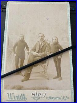 Super rare Cabinet Card Photograph Wild Men of Borneo Circus freaks P. T. Barnum