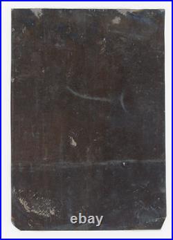 TINTYPE CIRCUS PERFORMER With CARD & WHIP IN A VERY ELABORATE OUTFIT, 6.5 X 4.375