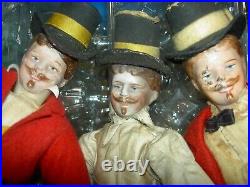 TWO (2) ANTIQUE SCHOENHUT Humpty Dumpty Circus, large, jointed wood CLOWN toys