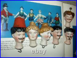 TWO (2) ANTIQUE SCHOENHUT Humpty Dumpty Circus, large, jointed wood CLOWN toys