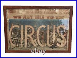 Terrell Jacobs Wild Animal Circus Antique Colored Advertising Poster