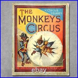 The Monkeys Circus 1883 McLoughlin Brothers Antique Children's Picture Book Rare