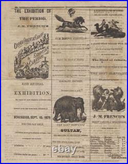 The Pincher, Schenevus, NY Vol 1, No. 5 August 30, 1870 VERY RARE! Circus issue