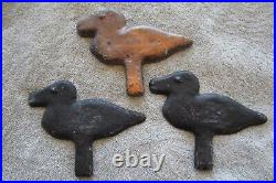 Three (3) Antique Shooting Gallery Carnival Duck Targets