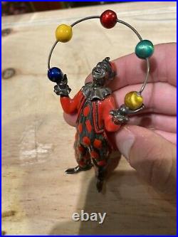 Tiffany And Co. Silver Clown Circus Figure With Enamel Gene Moore No Reserve