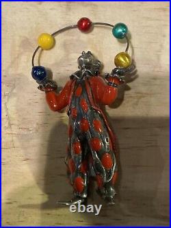 Tiffany And Co. Silver Clown Circus Figure With Enamel Gene Moore No Reserve