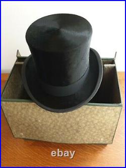Top Hat Black Silk G. A Dunn & Co. Piccadilly Circus London Vintage with Hatbox