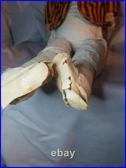 Ultra Rare Antique Fair Amusement Co. Plaster & Fabric Carnival Doll Early 1900s