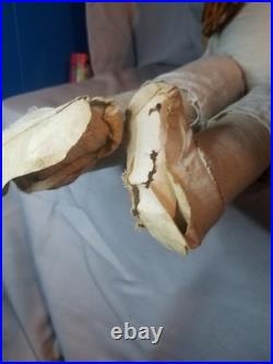 Ultra Rare Antique Fair Amusement Co. Plaster & Fabric Carnival Doll Early 1900s