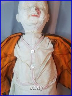Ultra Rare Antique Fair Amusement Co. Plaster & Fabric Carnival Doll Early 1900s
