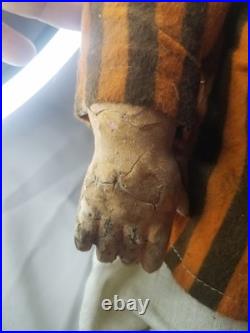 Ultra Rare Antique Fair Amusement Co. Plaster & Fabric Carnival Doll Early 1900s