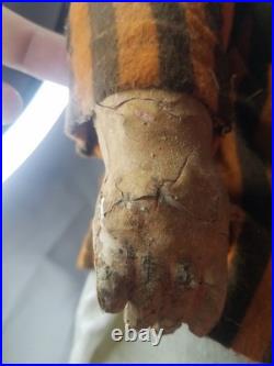 Ultra Rare Antique Fair Amusement Co. Plaster & Fabric Carnival Doll Early 1900s